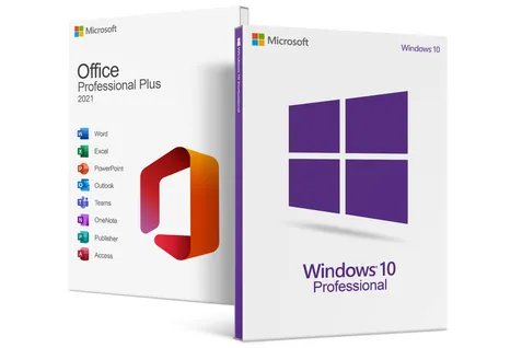 Pachet Windows 10 Pro + Office 2021 Pro Plus Retail