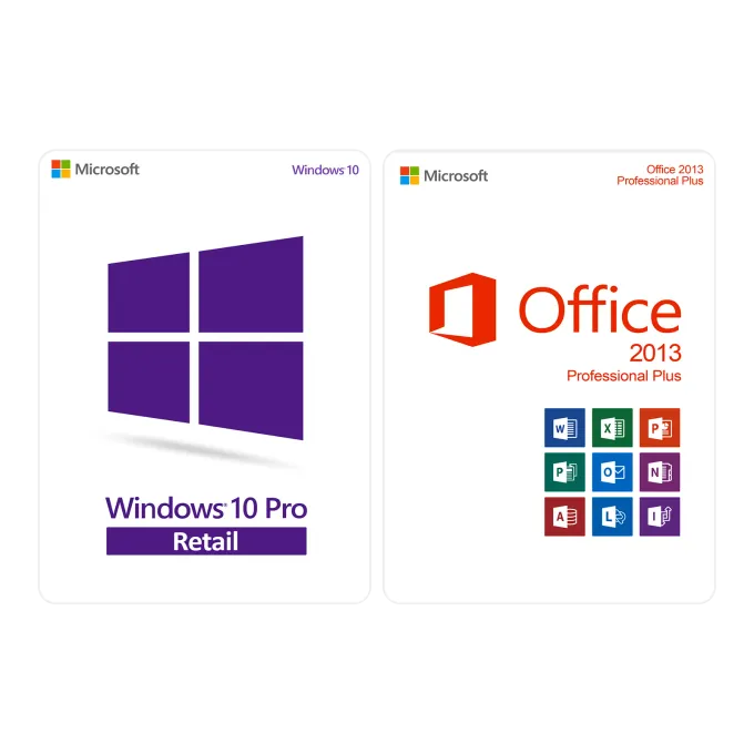 Pachet Windows 10 Pro Retail + Office 2019 Pro Plus