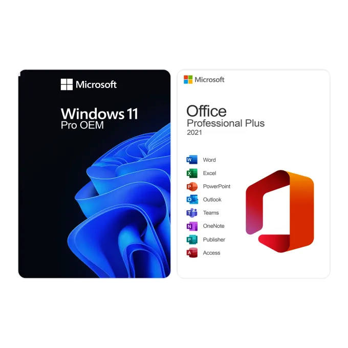 Pachet Windows 11 Pro OEM + Office 2021 Pro Plus