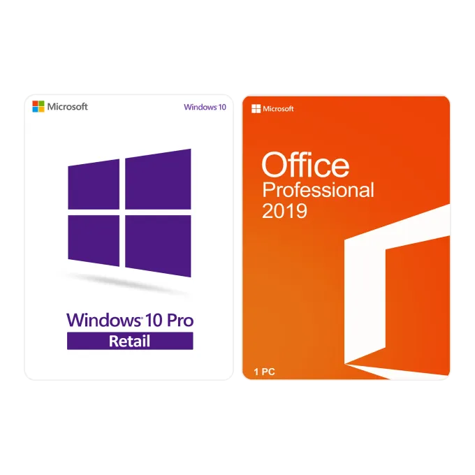 Pachet Windows 10 Pro + Office 2019 Professional