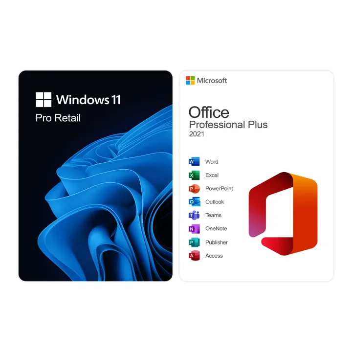 Pachet Windows 11 Pro Retail + Office 2021 Pro Plus