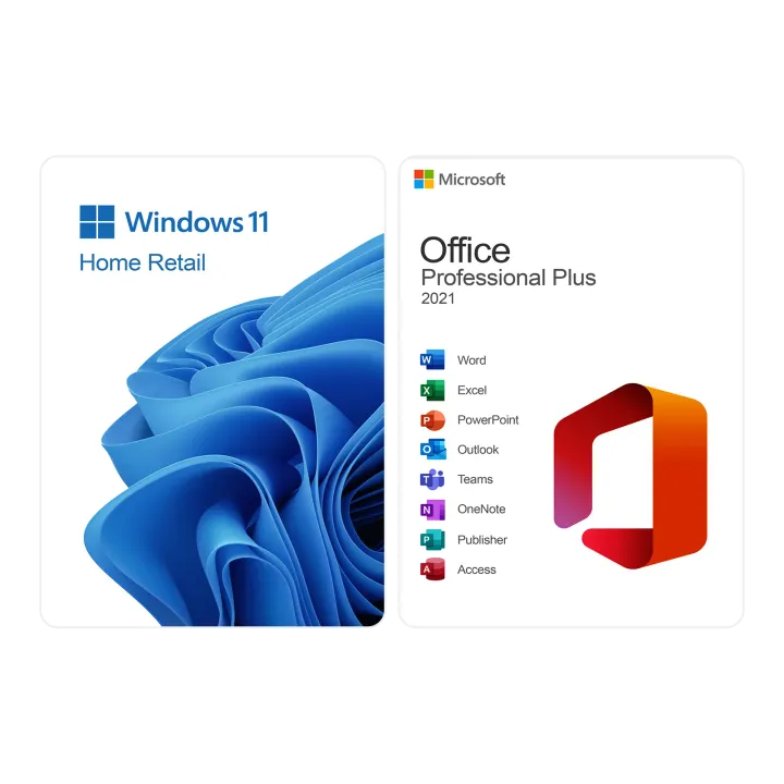 Pachet Windows 11 Home Retail + Office 2021 Pro Plus