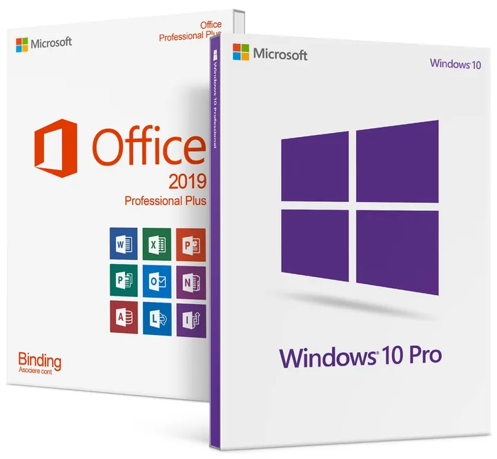 Pachet Windows 10 Pro + Office 2019 Pro Plus Binding